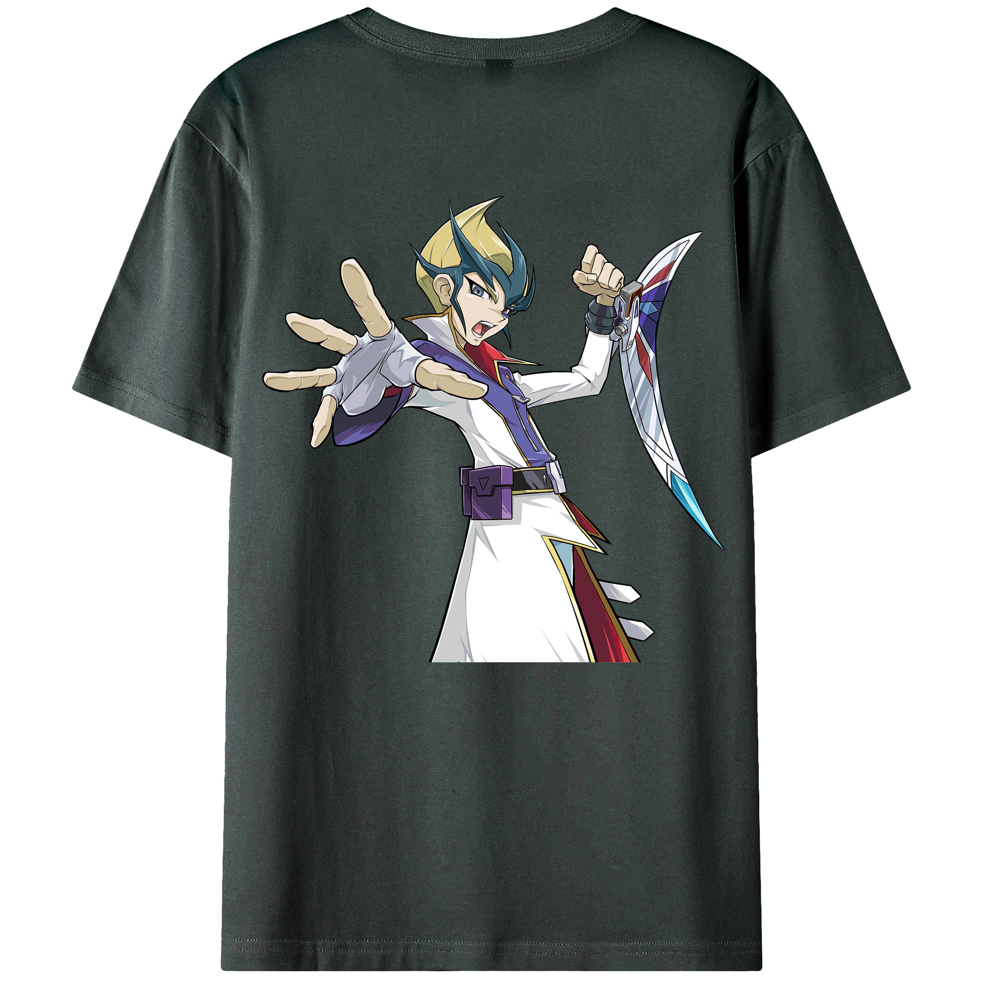 （画像用） 遊☆戯☆王 Yu-Gi-Oh! 綿100％ メンズ半袖Tシャツ（バックプリント） 通気性
